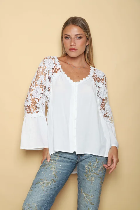  Camisa DESTINY con Guipiur GUK3