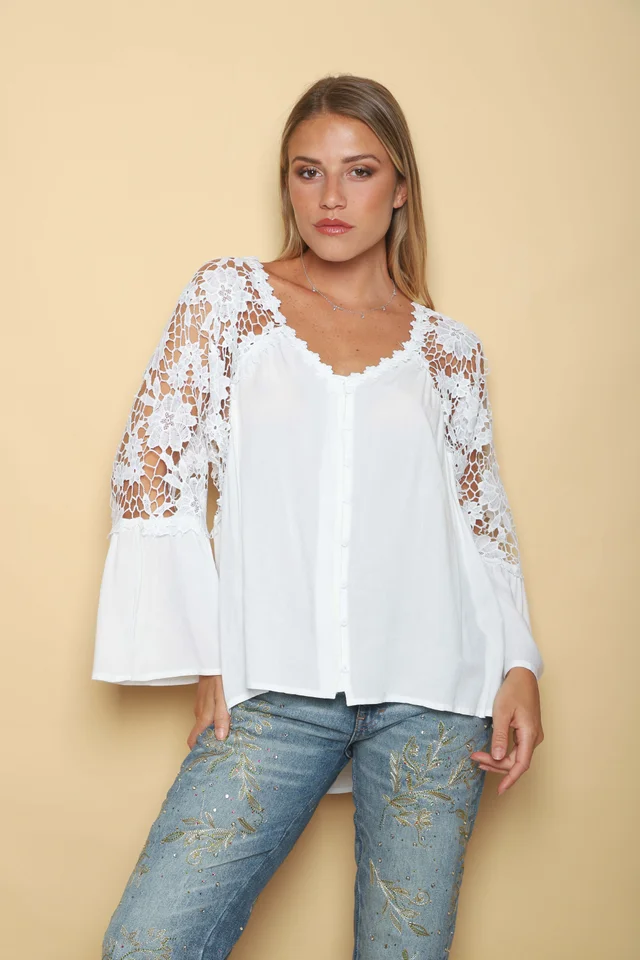  Camisa DESTINY con Guipiur GUK3