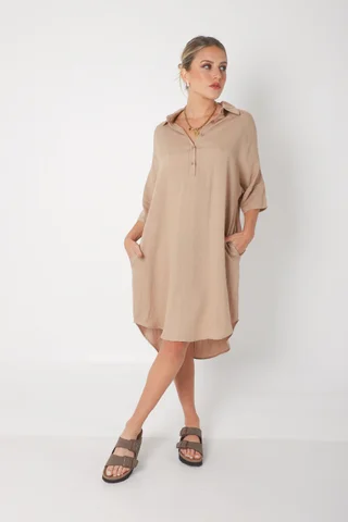 Vestido KAISER de Lino c/ Botones GU0333 - Vista 3