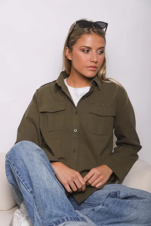  Camisa WANSEL Gabardina Bordada GU70284