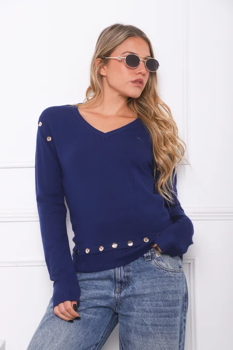 Sweater BURI Bremer Con Botones GU825