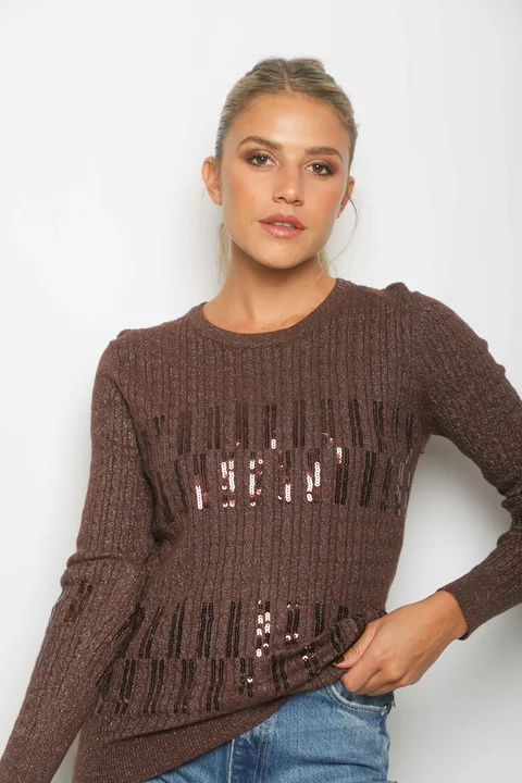 Sweater DINORA Lurex c/ Lentejuelas GU828