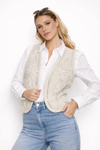 Chaleco BOHO Bordado GUK70206 - Vista 2