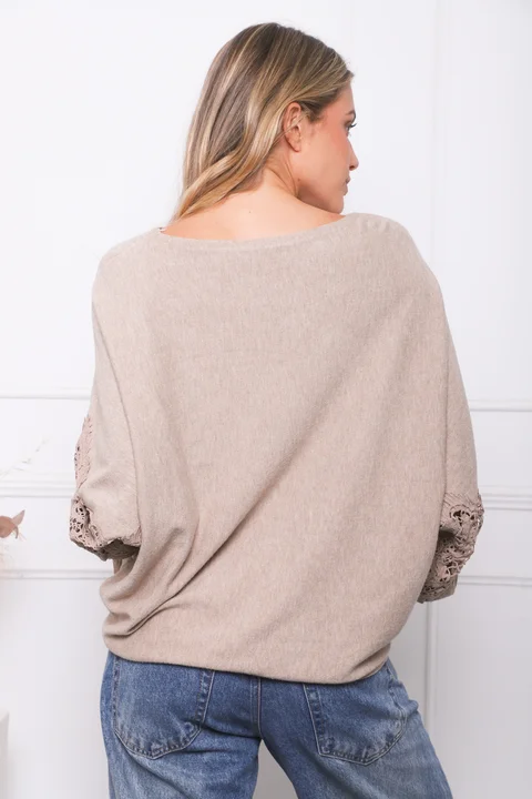 Sweater TUSCANY con Guipiur GU841