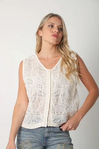 Chaleco VOLTIER Bordado  GUCH3011 - Vista 4