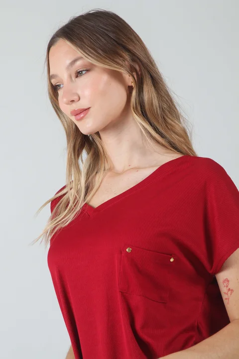 Remera Ancha Morley Siney Con Bolsillo