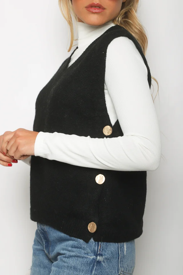 Chaleco FRANCE Cashmire Botones GU67602