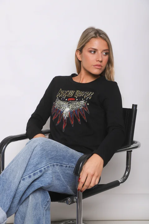 Remera NEW YORK c/strass GUK70035