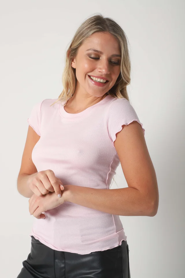 Remera Morley Manga Volado