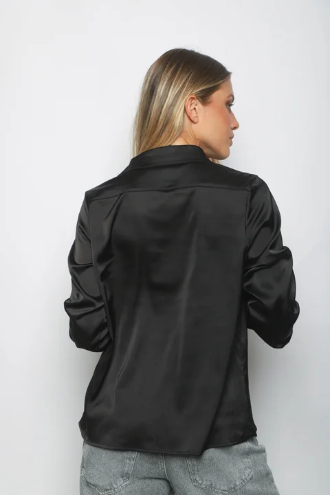 Camisa CANDI Satén Manga Larga GUV53