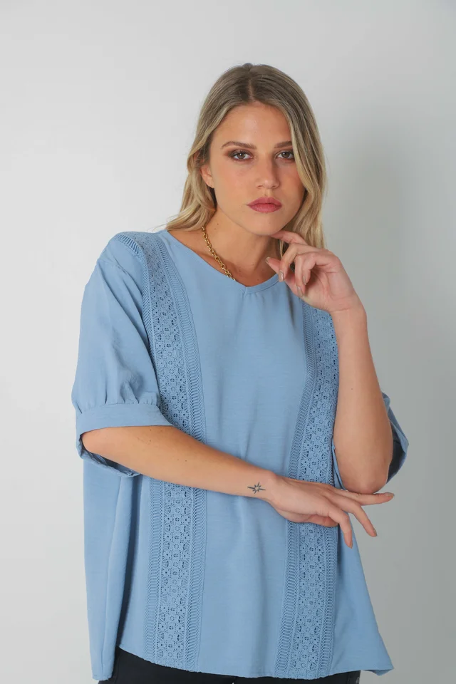 Blusa Amplia VASY Guardas Guipiur GU0330