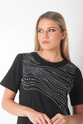 Remera MAREAS STRASS Y PIEDRAS GUK70139 - Vista 5