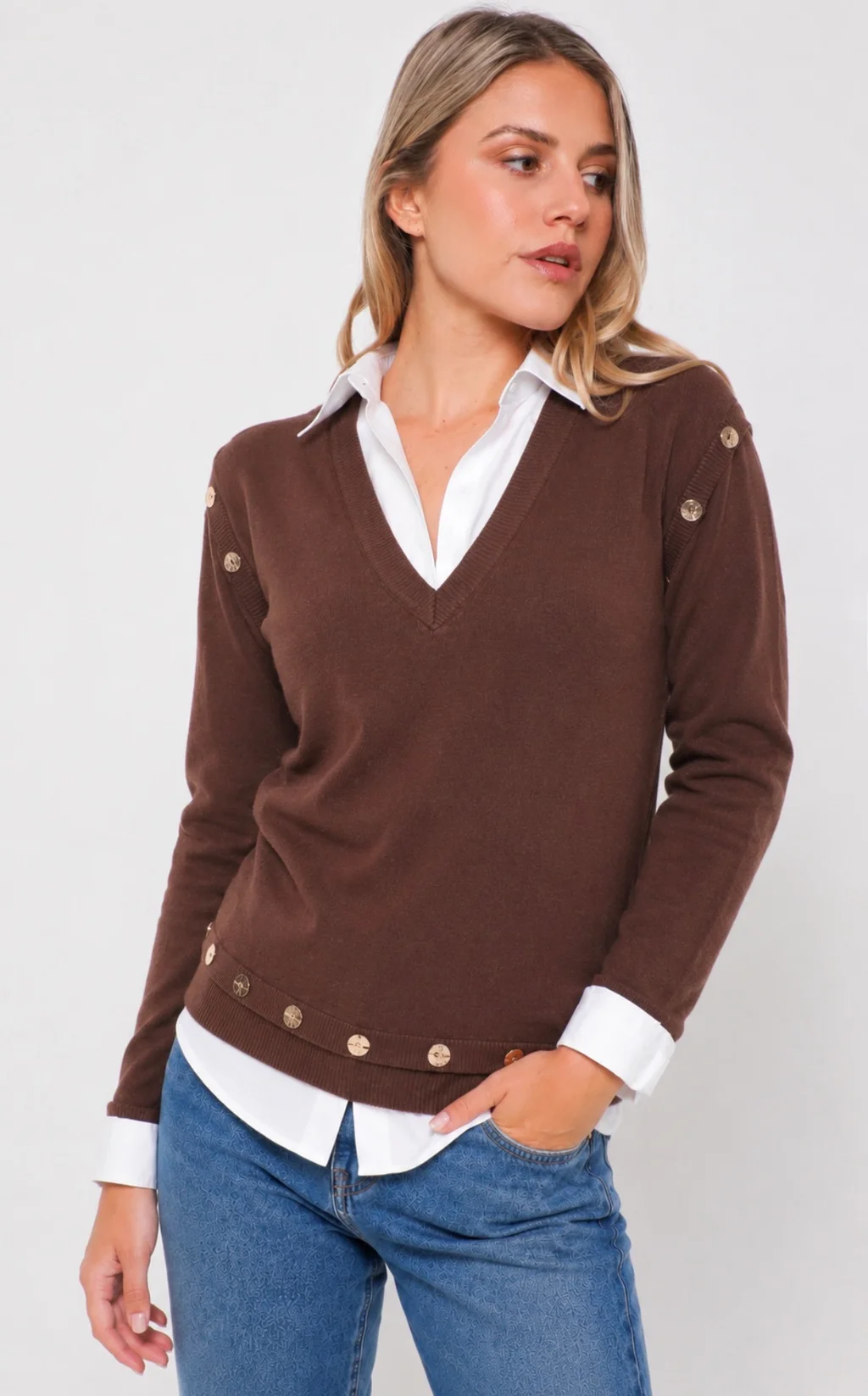 Sweater BURI Bremer Con Botones GU825