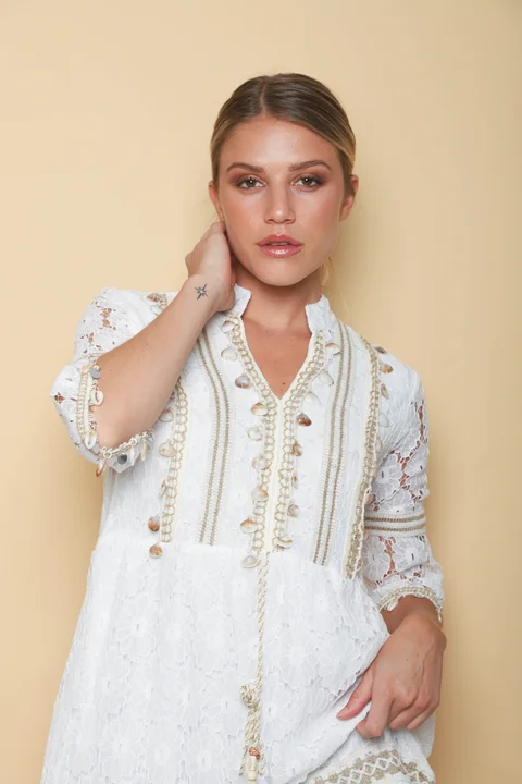 Vestido VELMONT Encaje Forrado GUK70209