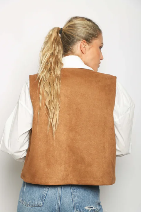 Chaleco KRAVI Gamuza Bordado GU561