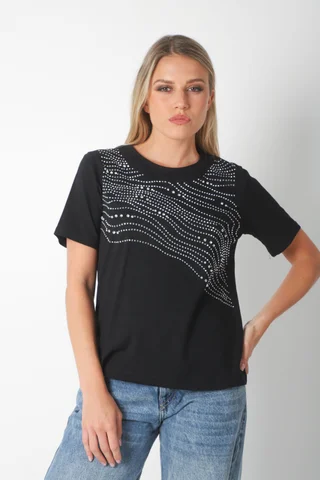 Remera MAREAS STRASS Y PIEDRAS GUK70139 - Vista 4