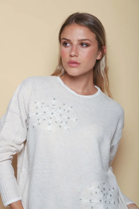 Sweater MARKS Mohair con Piedras GUA138