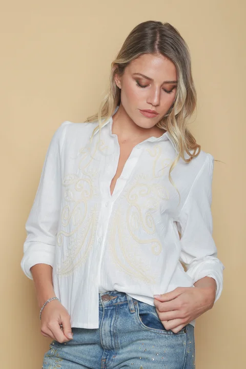 Camisa FARJI Lino c/ Bordado GU0541