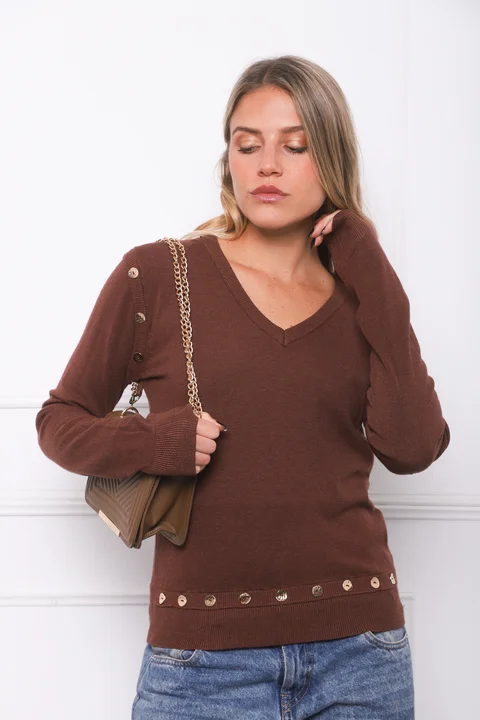 Sweater BURI Bremer Con Botones GU825