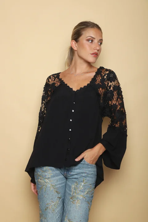  Camisa DESTINY con Guipiur GUK3