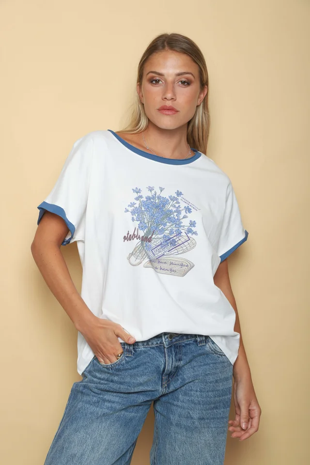 Remeron GUILMORE Flores Combinado con Azul GU14273