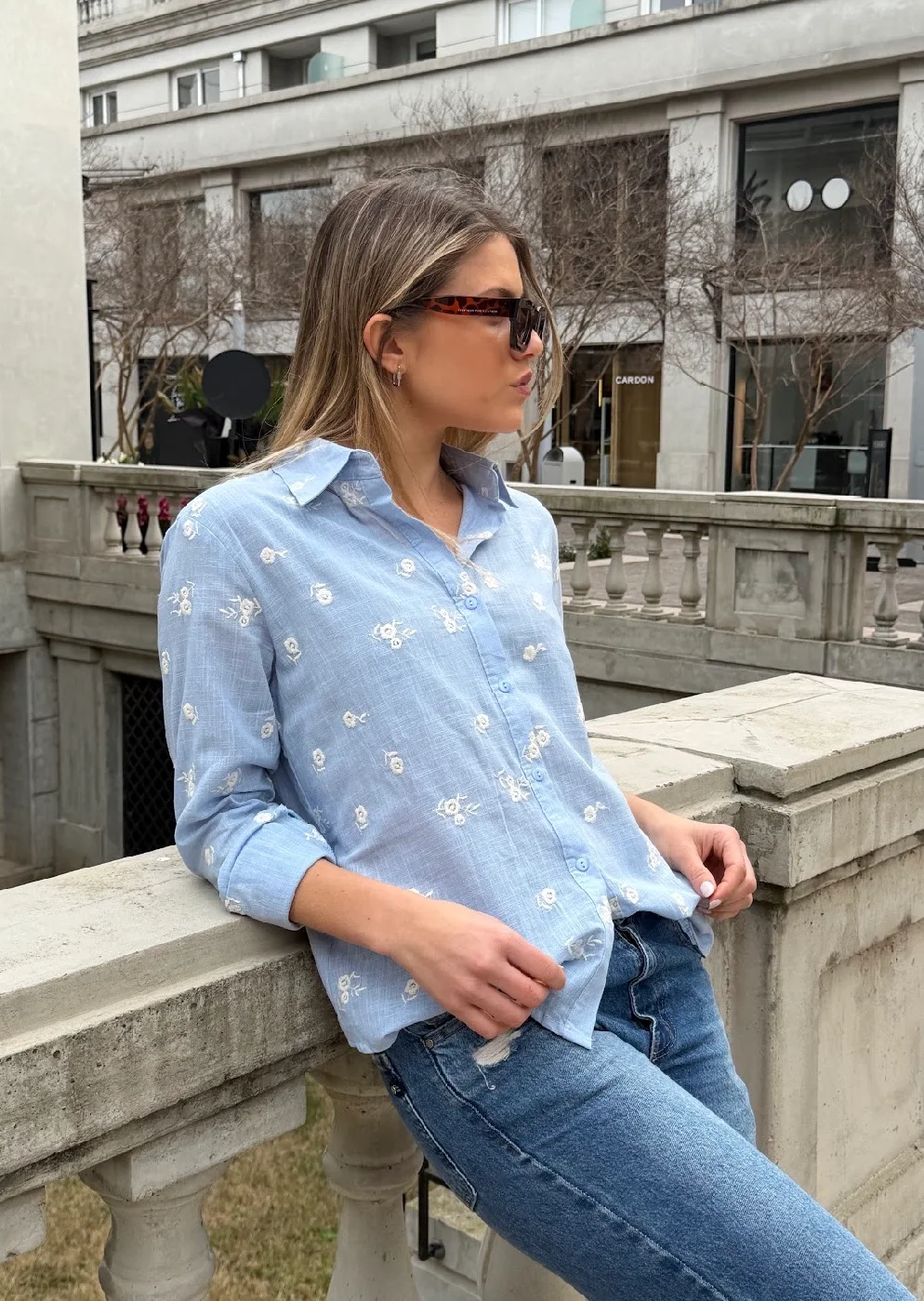 Camisa ROSMARY Lino Bordada GU70242