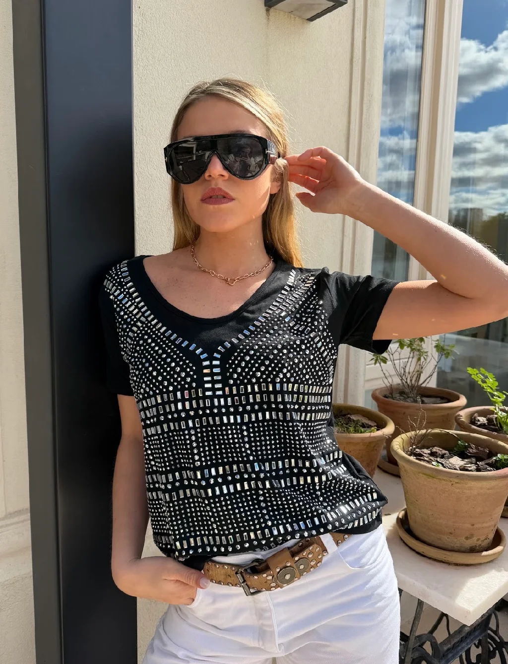 Remera KALESI con Piedras GUJ5209