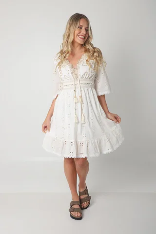 Vestido MONTPELLIER c/bordado Lentejuelas GUK70173 - Vista 2