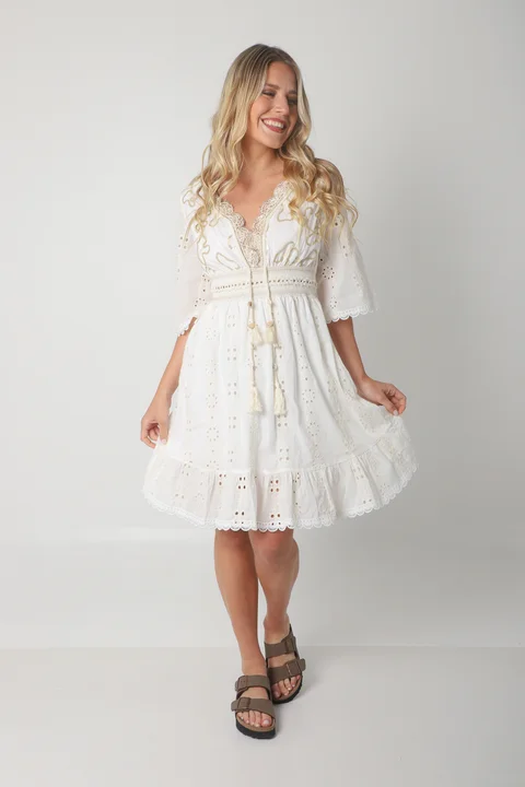 Vestido MONTPELLIER c/bordado Lentejuelas GUK70173