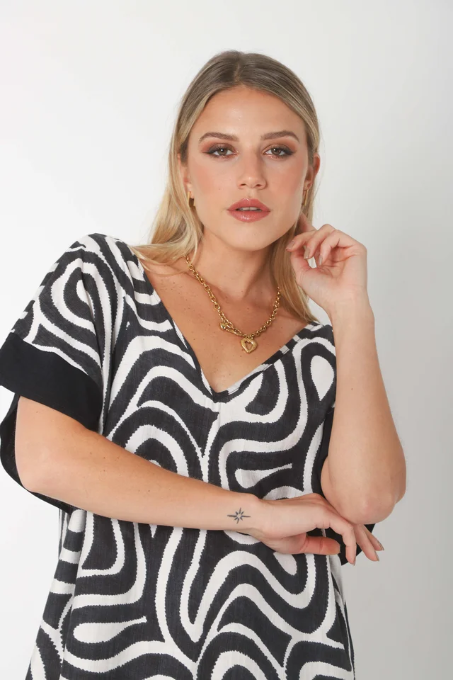 Vestido DOMINIQUE MAREAS LINO GUK70143-1