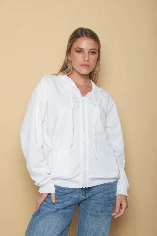 Campera  Siena White  Brillos  Cierres  GUK166 - Vista 3