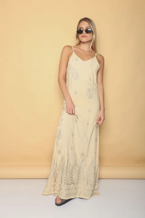 Vestido MARGARIE Lino Bordado GUK70142-1