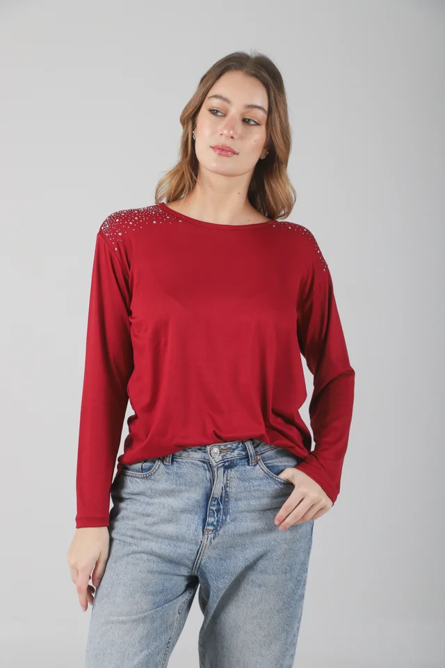 Remera Moon Modal Soft Strass