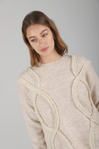 Sweater Trenzas Snake C/ Bordado GUL677 - Vista 6