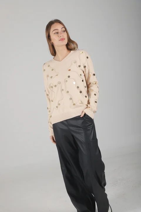 Sweater Pelican Bremer c/ Bordado y Aplique GUL678