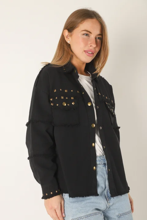 Camisa Dalhi Gabardina con Tachas GUK4099