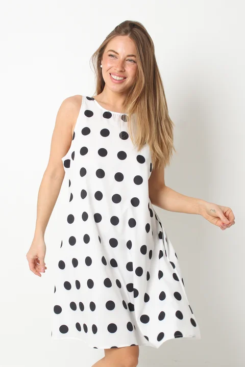 Vestido Menorca Lunares c/ Bolsillos GU251