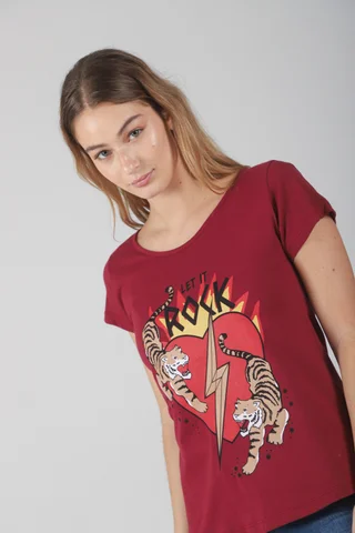 Remera Corazon Tigre y ROCK Jersey - Vista 3