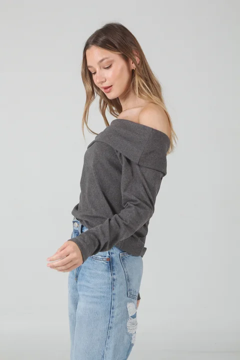 Buzo Lula Lanilla Morley  Hombro Descubierto