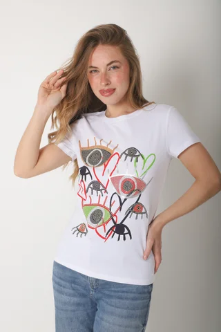 Remera ART C/ Piedras GU7484 - Vista 3