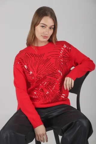 Sweater Belair Bremer con Lentejuelas Bordadas GUL676 - Vista 2