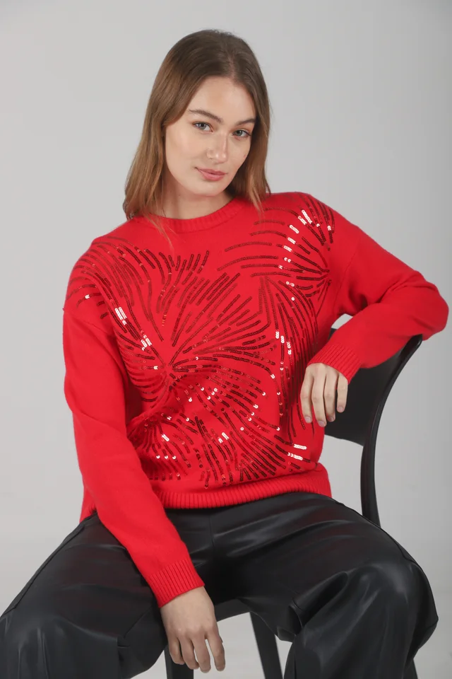 Sweater Belair Bremer con Lentejuelas Bordadas GUL676