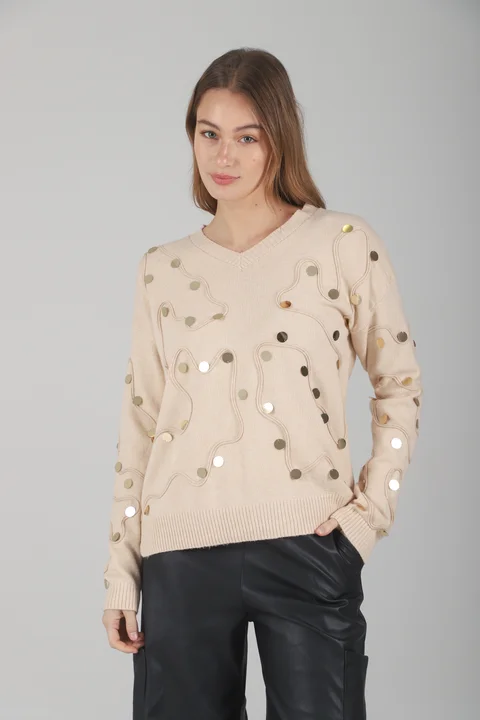 Sweater Pelican Bremer c/ Bordado y Aplique GUL678