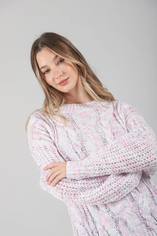 Sweater Beverly Tejido Grueso Trenzado GU17 - Vista 6