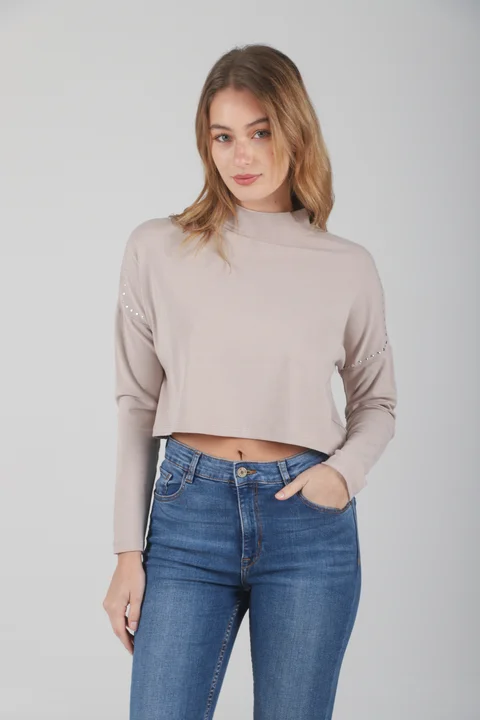 Media Polera KANDER Algodon con Tachas