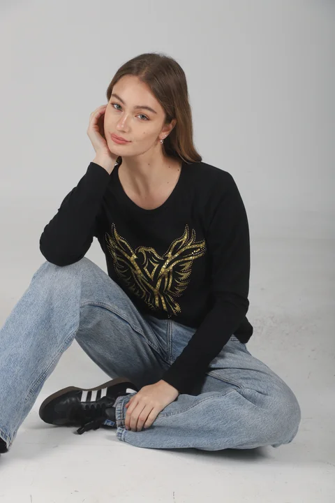 Remera Golden Eagle c/ strass GUK70057