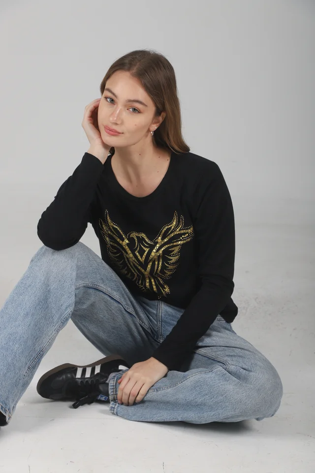 Remera Golden Eagle c/ strass GUK70057