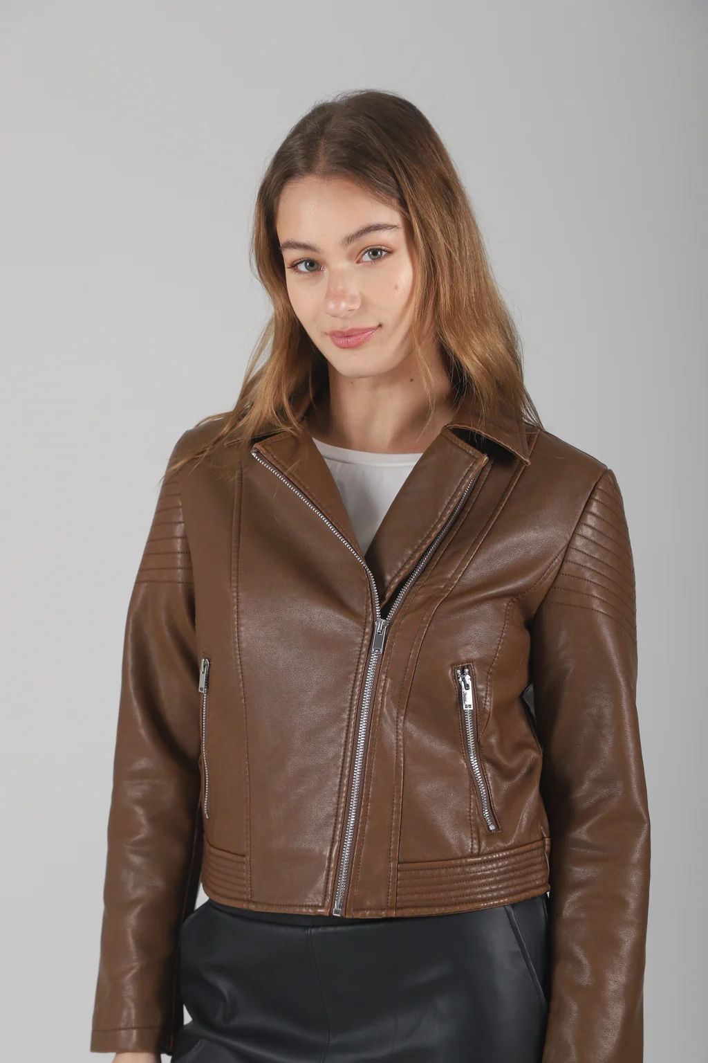 Campera Cartney Cruzada Eco Cuero GU78304