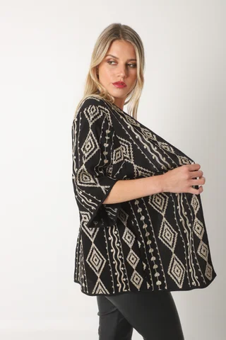 Kimono MUNAY Lino bordado GUK70165 - Vista 3