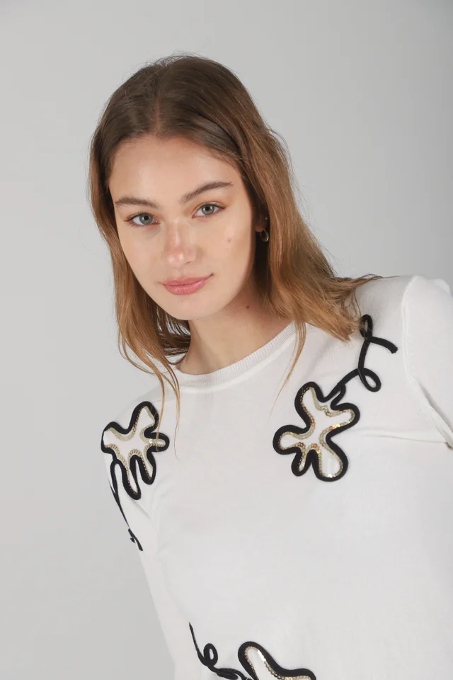 Sweater FENNY Bremer Bordado c/ Lentejuelas GUL682